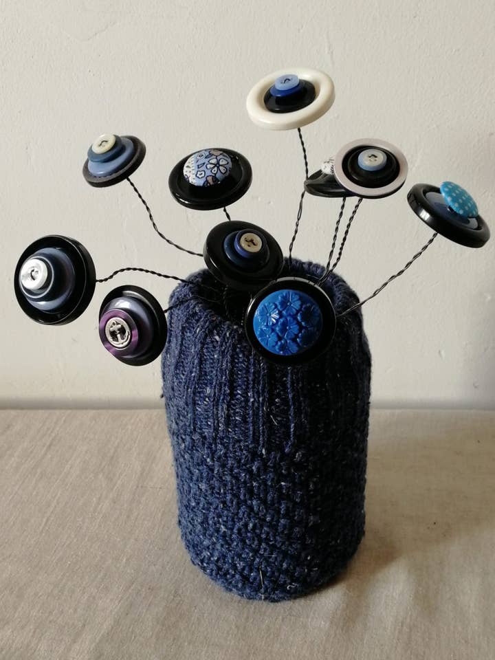 Botones ramo con jarrón marino para venta al por mayor de Funnycreation