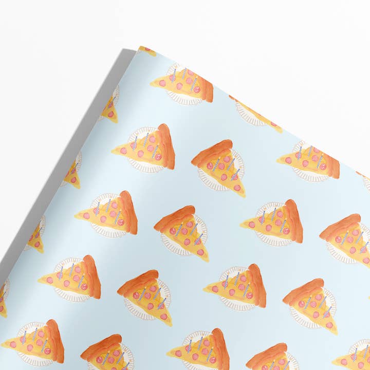 Pizza Party Gavepapir | Fødselsdag Pizza Indpakningspapir for engroshandel hos Gert & Co