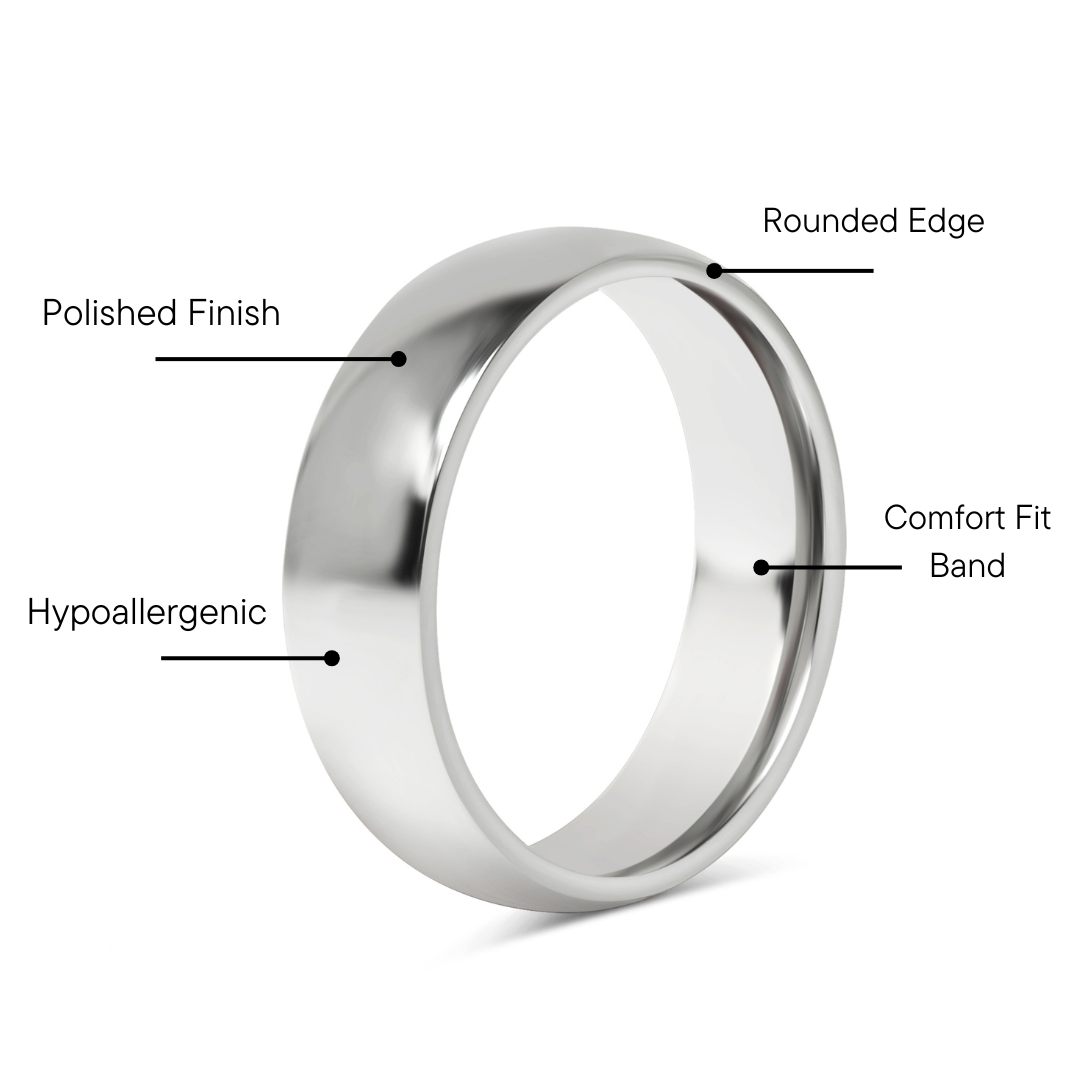 WJW - Wholesale Band/Stacked Ring - Highly Polished Rounded Stainless Steel Blank Ring 2mm - 6mm16