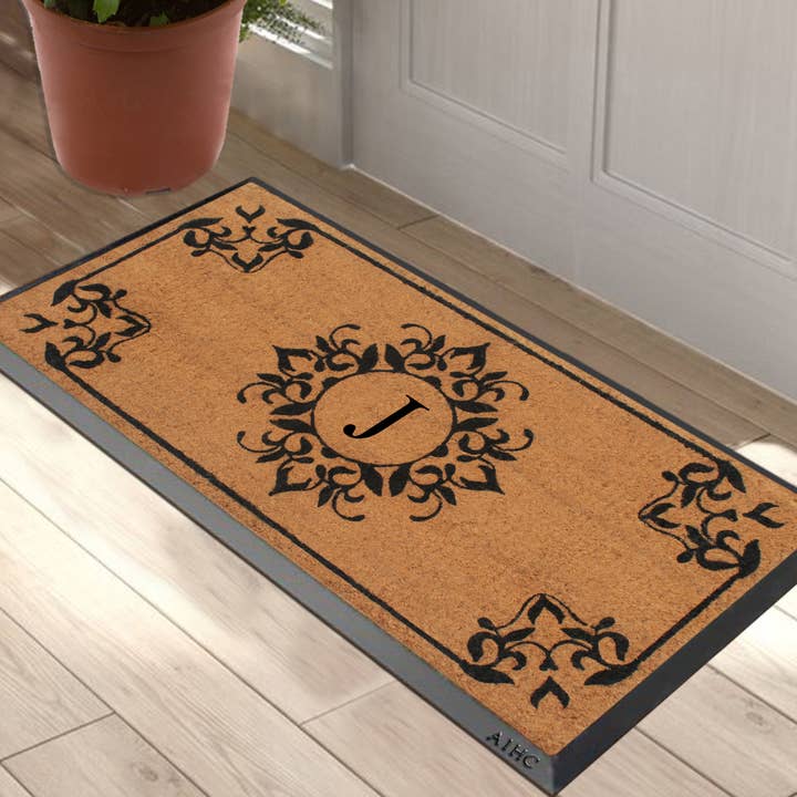 A1 home collections - Wholesale Door Mat - A1HC Natural Coir & Rubber Heavy Duty Monogrammed Doormats9