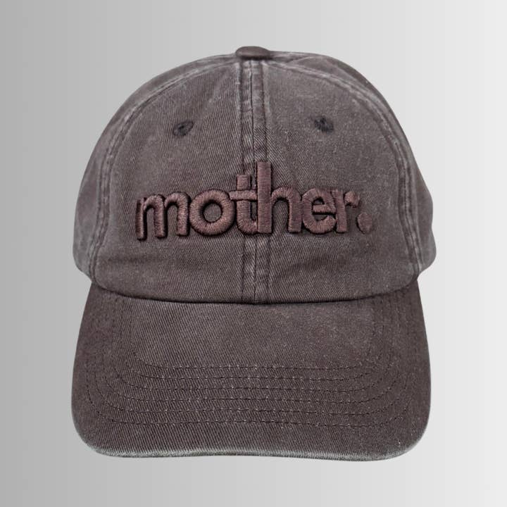 Mother Embroidered Dad Hat - Washed Brown for wholesale by Mother Hats
