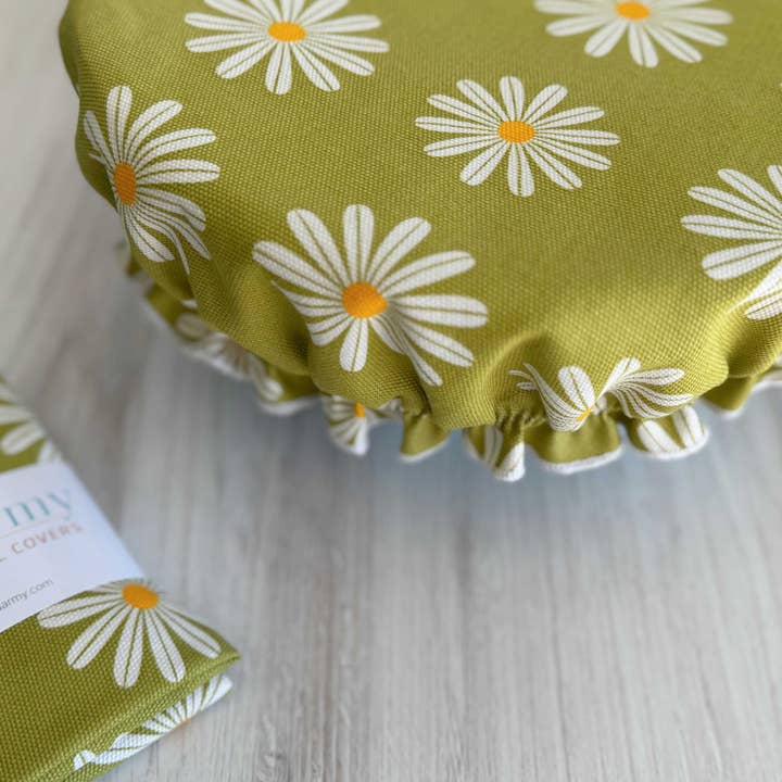 Dot and Army - Wholesale Food storage wrap/bag - Reusable Bowl Cover- Daisy1