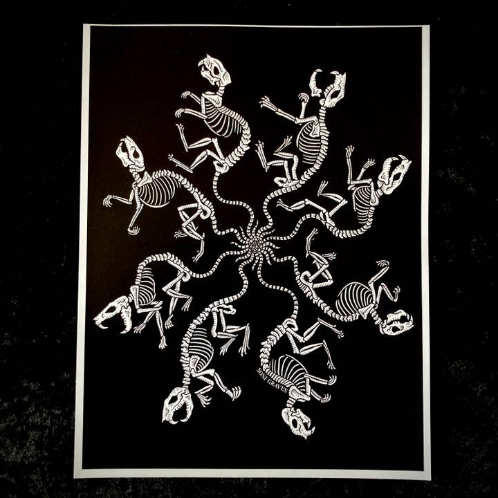 Soni Graves - Wholesale Art Print - Rat King Print, Letter Size, Spooky Whimsical & Creepy