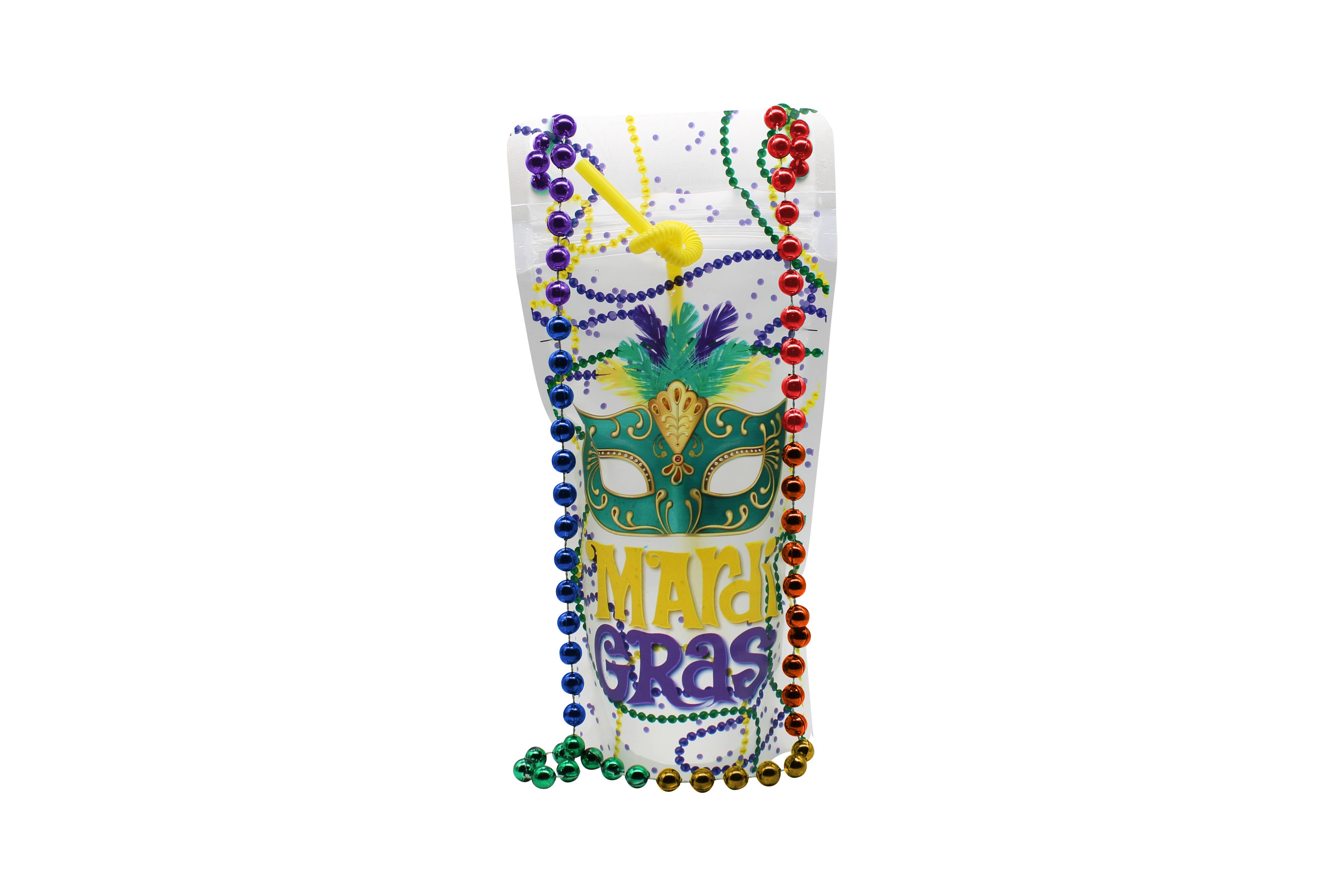 NeckSip - Wholesale Party Favor - Mardi Gras - Draagbare drinkzakjes (16 oz | 2-pack)8