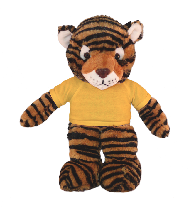 Plushland - Vendita all'ingrosso Peluche - Bambini e neonati - Peluche Floppy Tiger con maglietta personalizzata 12"15