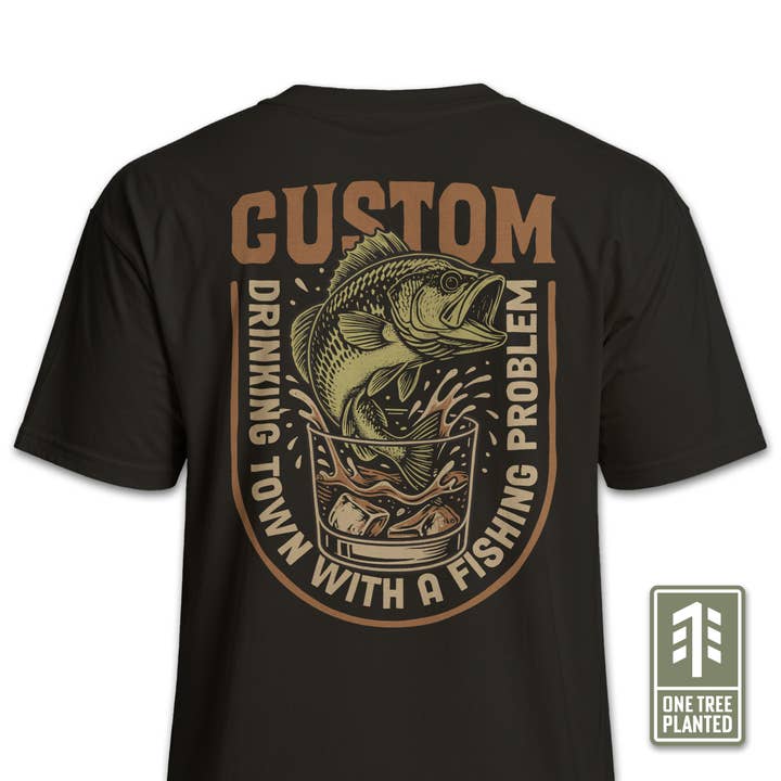 Add Your Town Name – Custom Bass Fishing Town Shirt for wholesale by Symmetree
