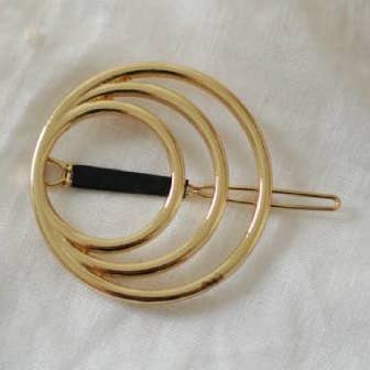 Hailey Gold Circles Hair Clip for wholesale by Bohomane