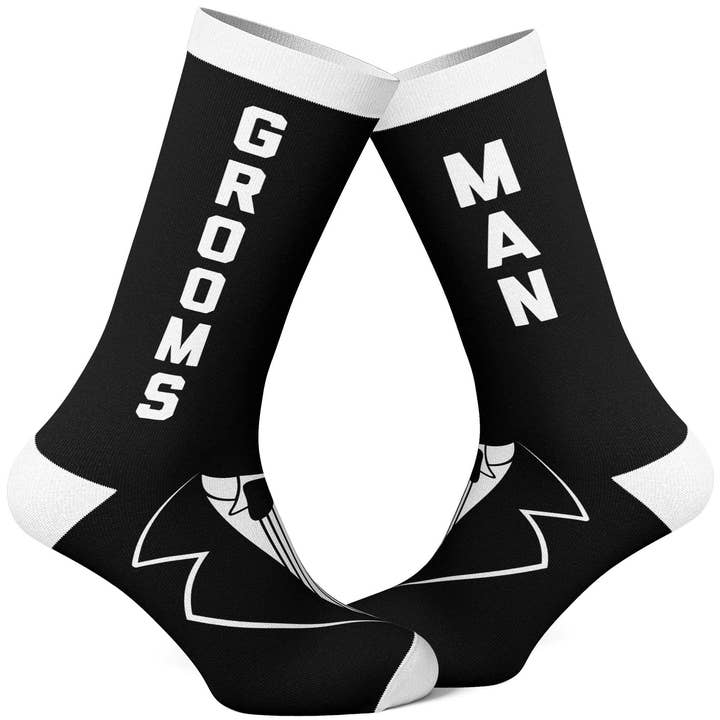 Men's Grooms Man Socks Funny Wedding Gift Bachelor Party for wholesale by Crazy Dog T-Shirts