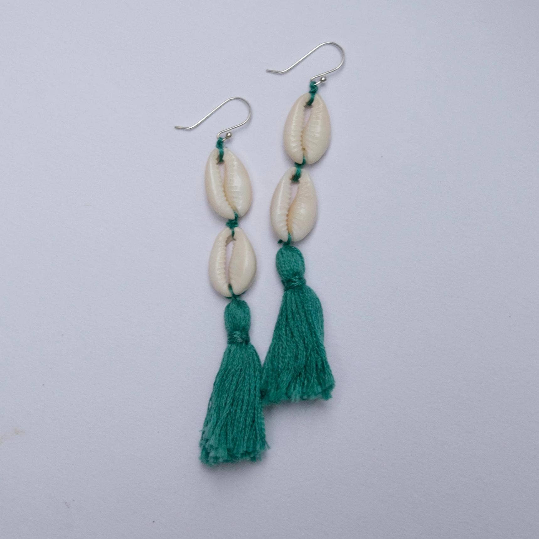 Indigo Moon Jewels - Wholesale Tassel Earrings - Calypso Double Cowrie Tassel Earrings0