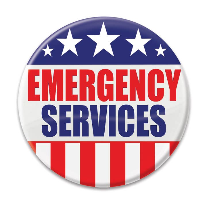 Beistle - Wholesale Lapel Pin/Button - Emergency Services Button