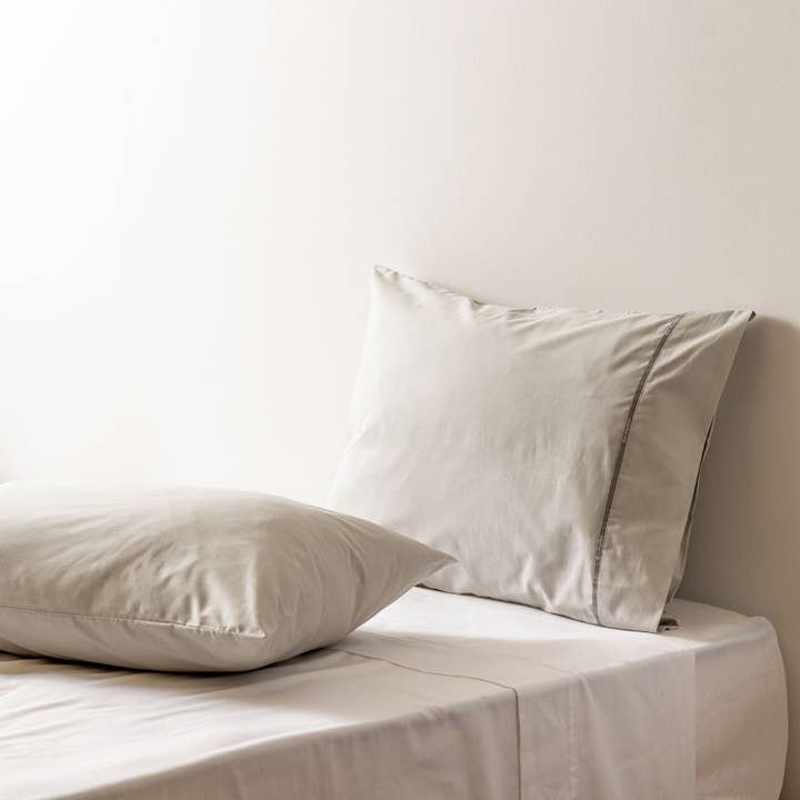 Funda Almohada Percal Gris Don Algodon para venta al por mayor de Llar Textil