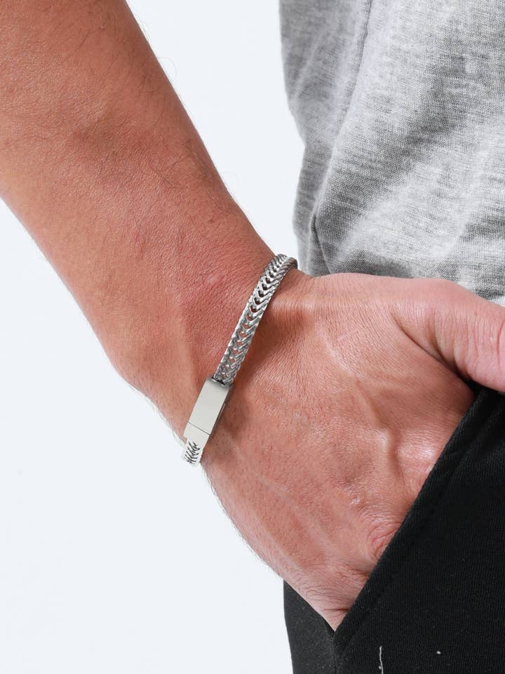 “Anchor of Stillness” Steel Weave Bracelet for wholesale by Understate.