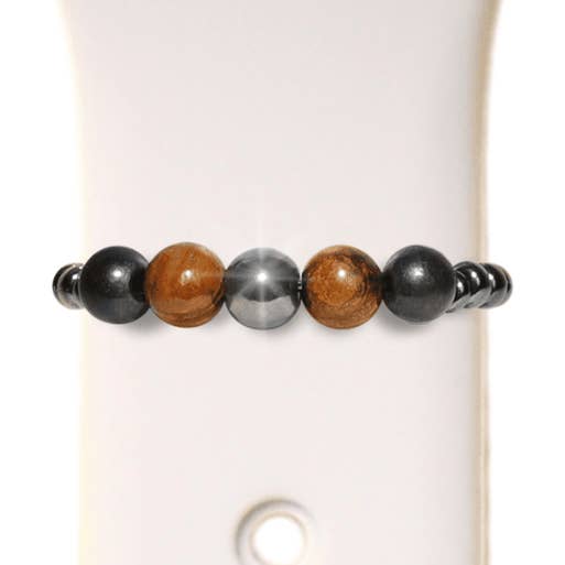 EmfShield Smartwatch EMF Beskyttelse | Tredobbelt Beskyttelse | Shungit Tigerøje Hematit for engroshandel hos Karelia Creations