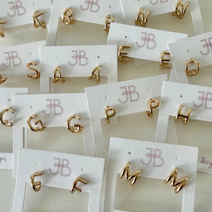 Initial Huggies for wholesale by Jeny Baker Designs