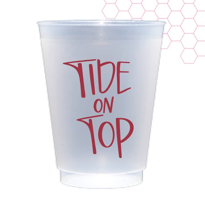 Tide on Top Shatterproof Frost Flex Cups | Set of 8, 16 oz for wholesale by Busy Bee Gift
