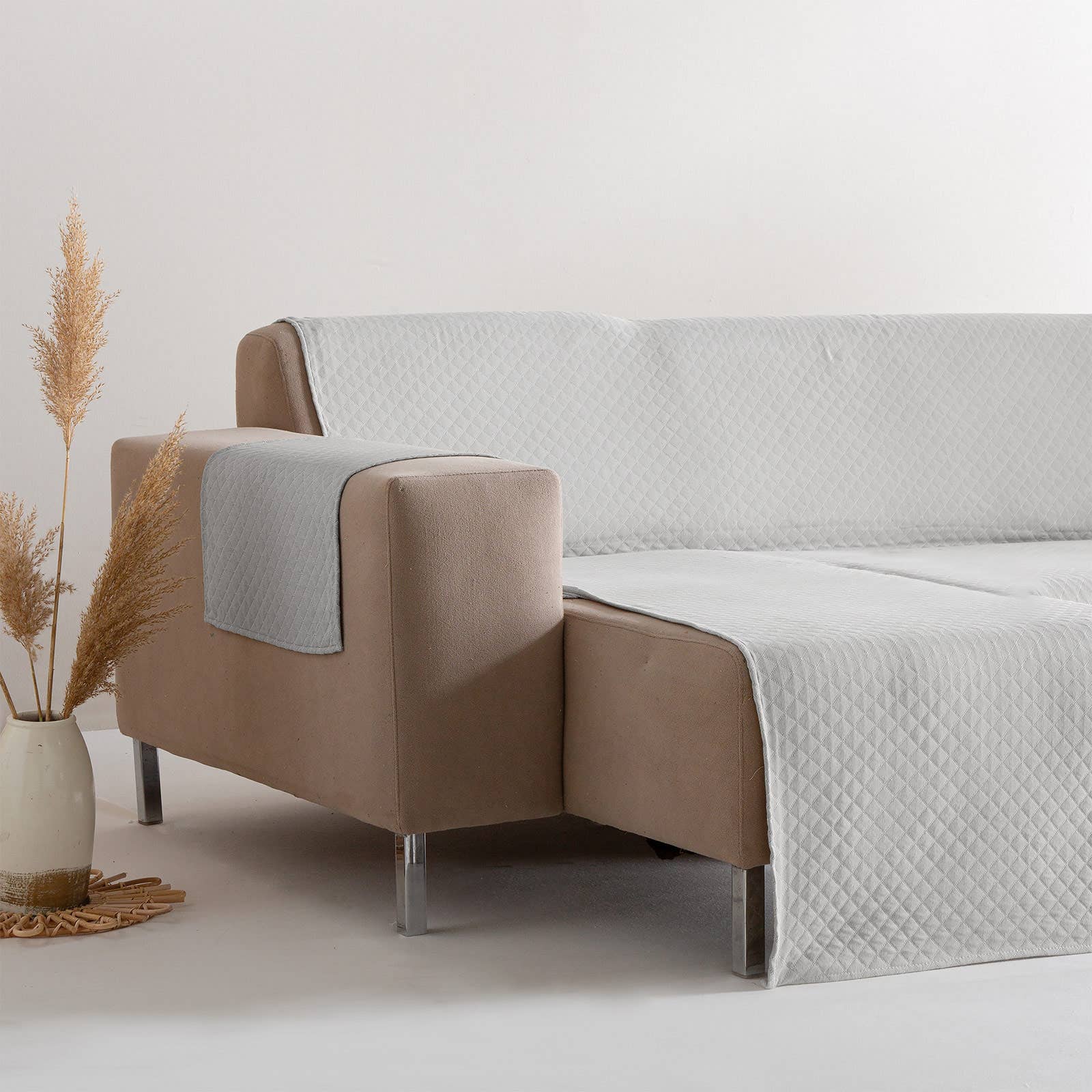 GAMUSI – Capa para cadeira/sofá por atacado – Capa de sofá lisa acolchoada algodão TRIVIAL28