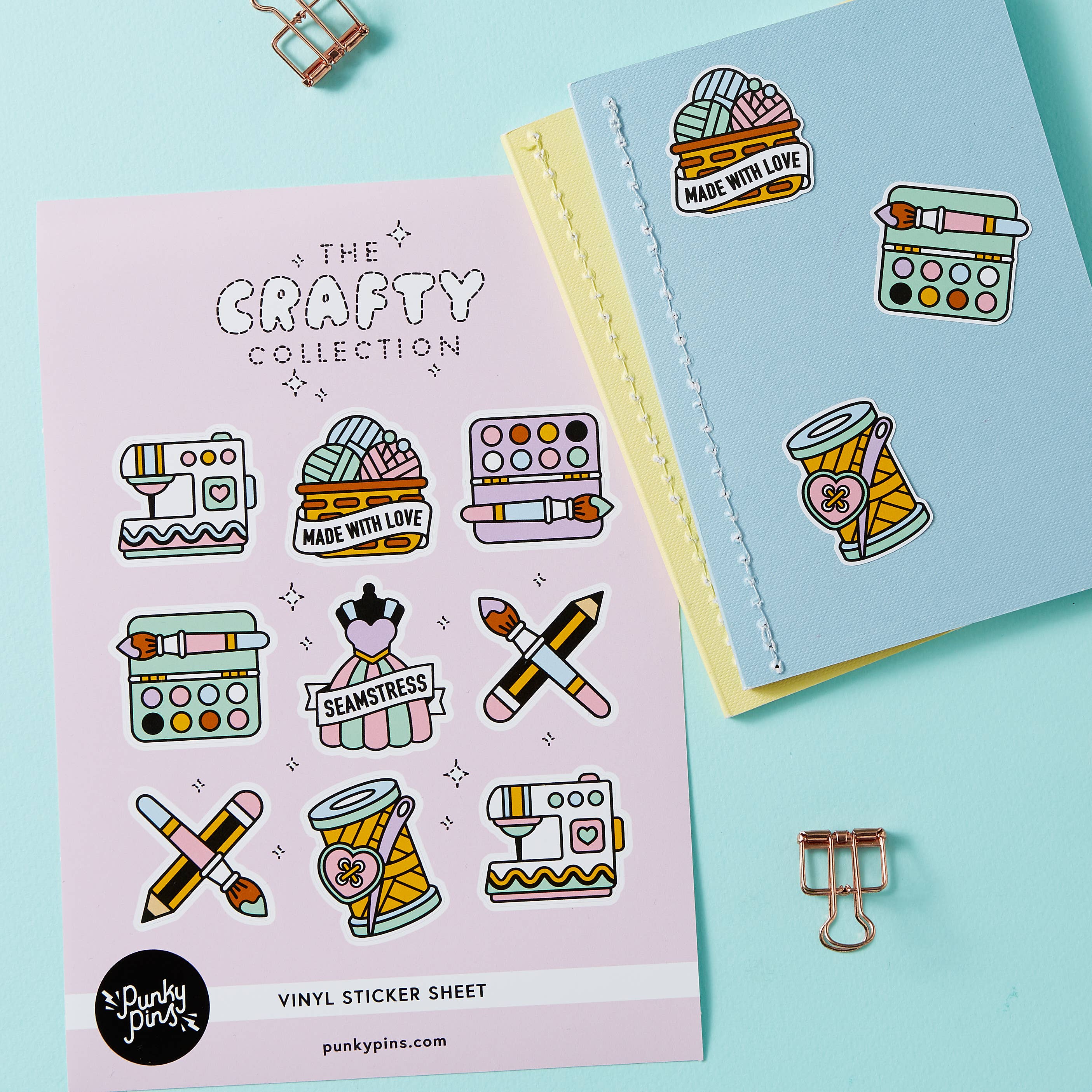 Punky Pins – Adesivo por atacado – Folha de adesivos de vinil Crafty Collection A53