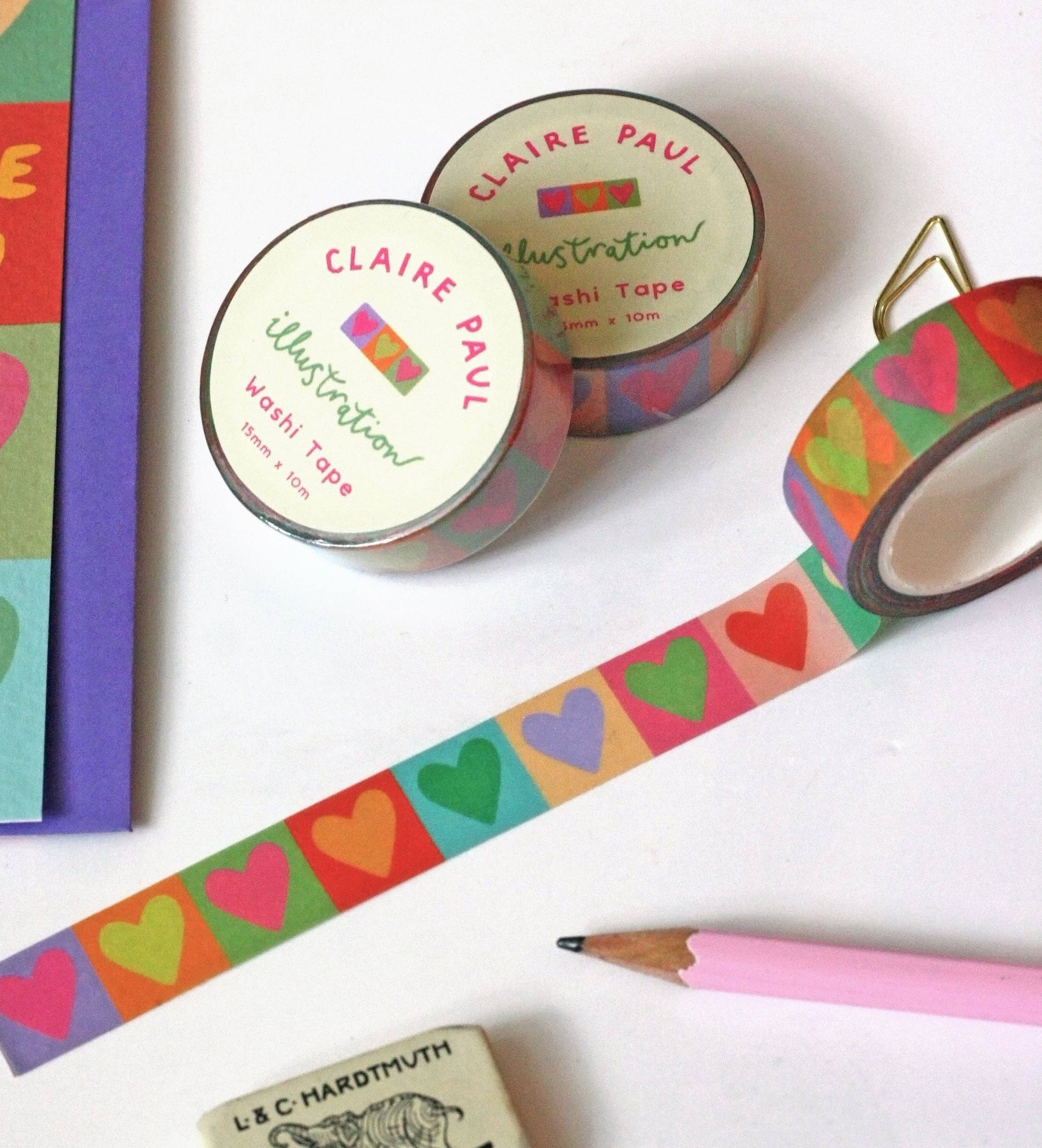 Claire Paul - Wholesale Washi Tape - Rainbow Love Hearts Washi Tape6