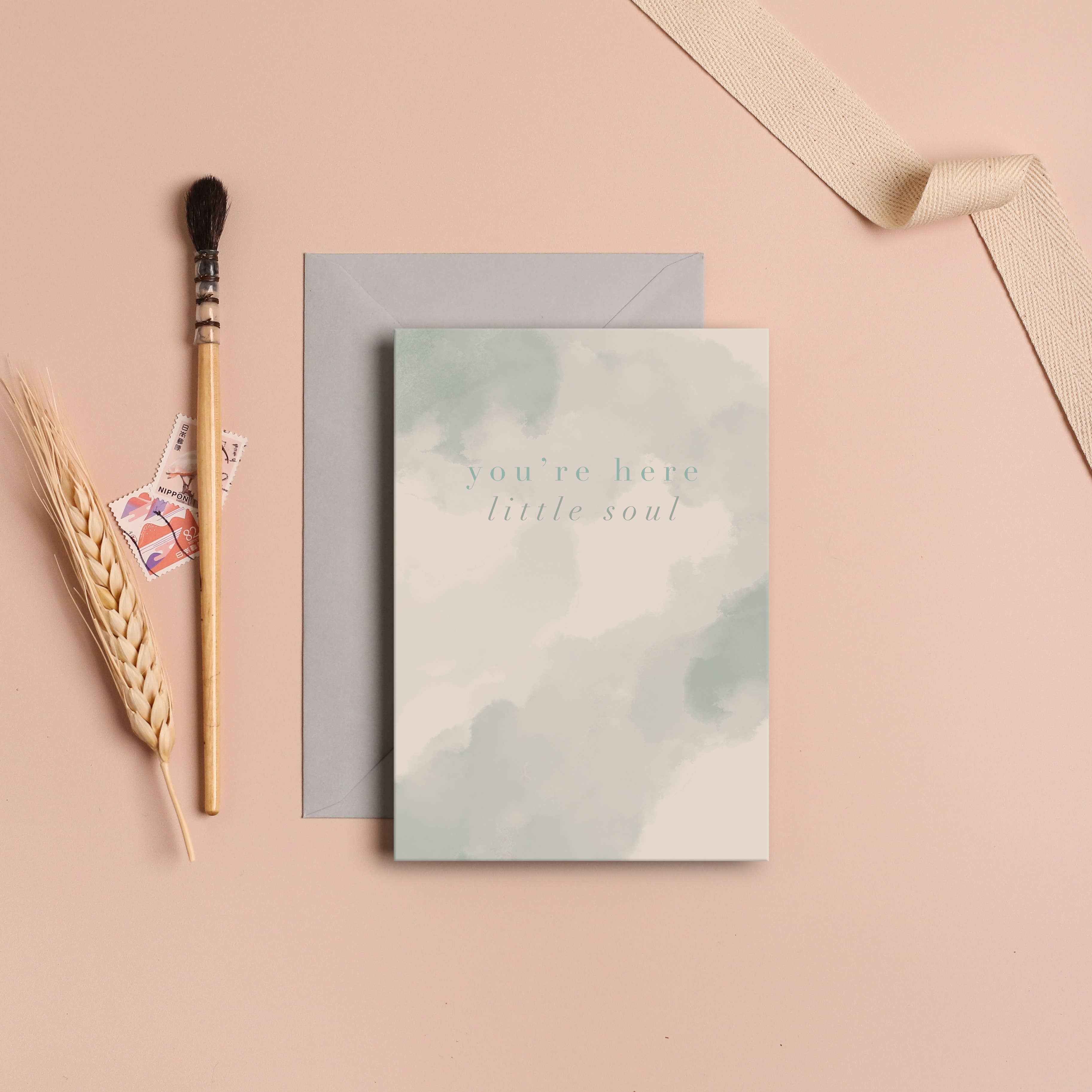 I am Roxanne - Wholesale Baby Card - Little Soul New Baby Card Blue | New Baby Card1