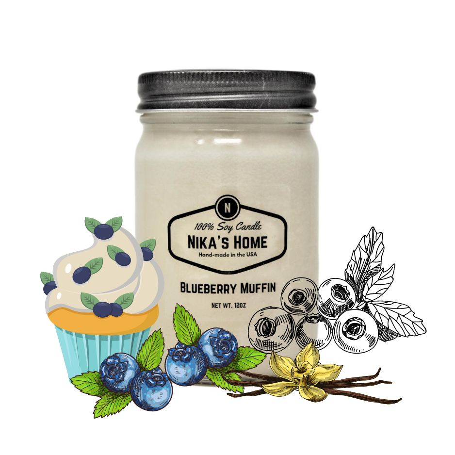 Nika's Home - Venta al por mayor Velas en tarros - Muffin de arándanos2