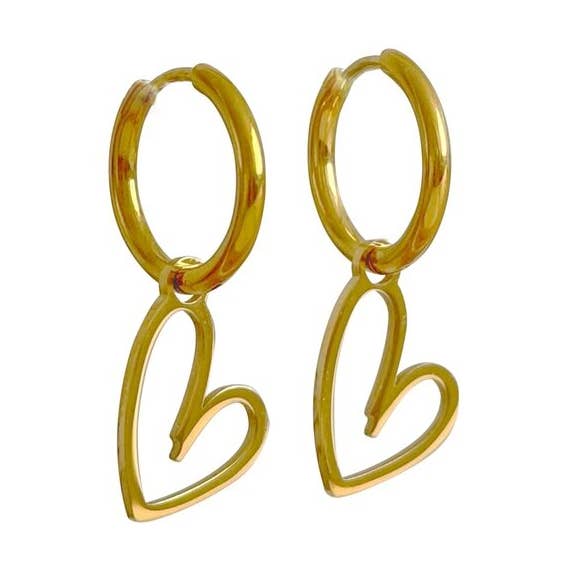 Saint Clairmont - Wholesale Dangle Earrings - Heart Earrings - Gold & Silver0
