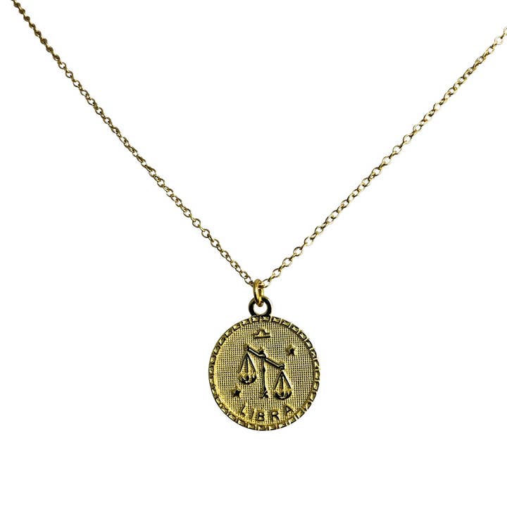 Modern Opus – wholesale Pendant/charm necklace – Zodiac Sign Gold Plated Sterling Silver Necklace10