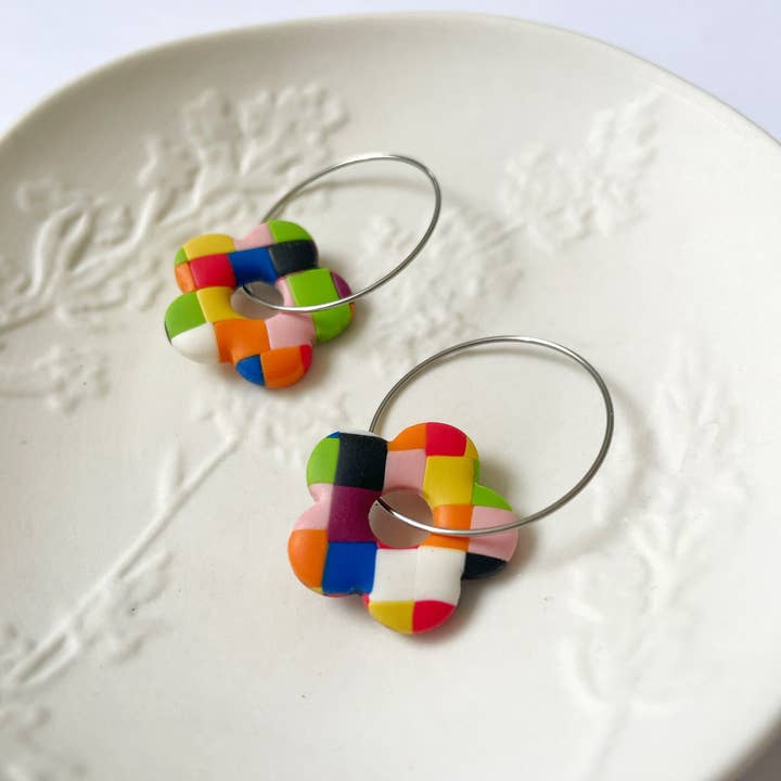Emily C Designs - Wholesale Hoop Earrings - Elmer Flower Hoop Earrings1