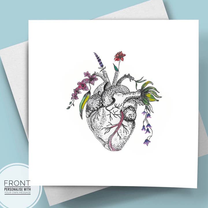 Carte Coeur Anatomique pour la vente par RainbowRaindrops