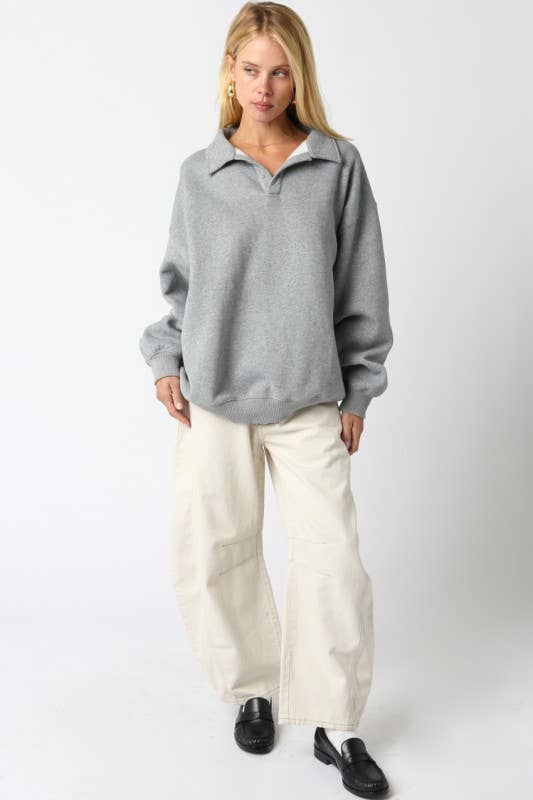 Olivaceous - Wholesale Knit Sweater - Women's - Julie Button Sweater3