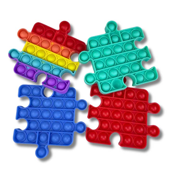 JSBlueRidge Toys - Wholesale Fidget Toy - Kids - Rainbow Puzzle Pop It Fidget Kids Toys- Assorted5