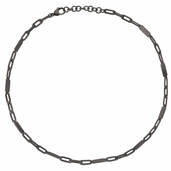 Traveller Collier - Acier noir - matt - 55+5cm pour la vente par Hollander Jewels B.V.