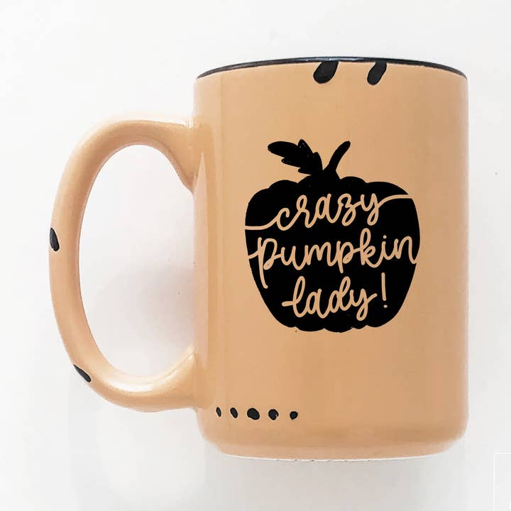 Dame Citrouille Folle | Tasse en Céramique pour la vente par Prairie Chick Prints