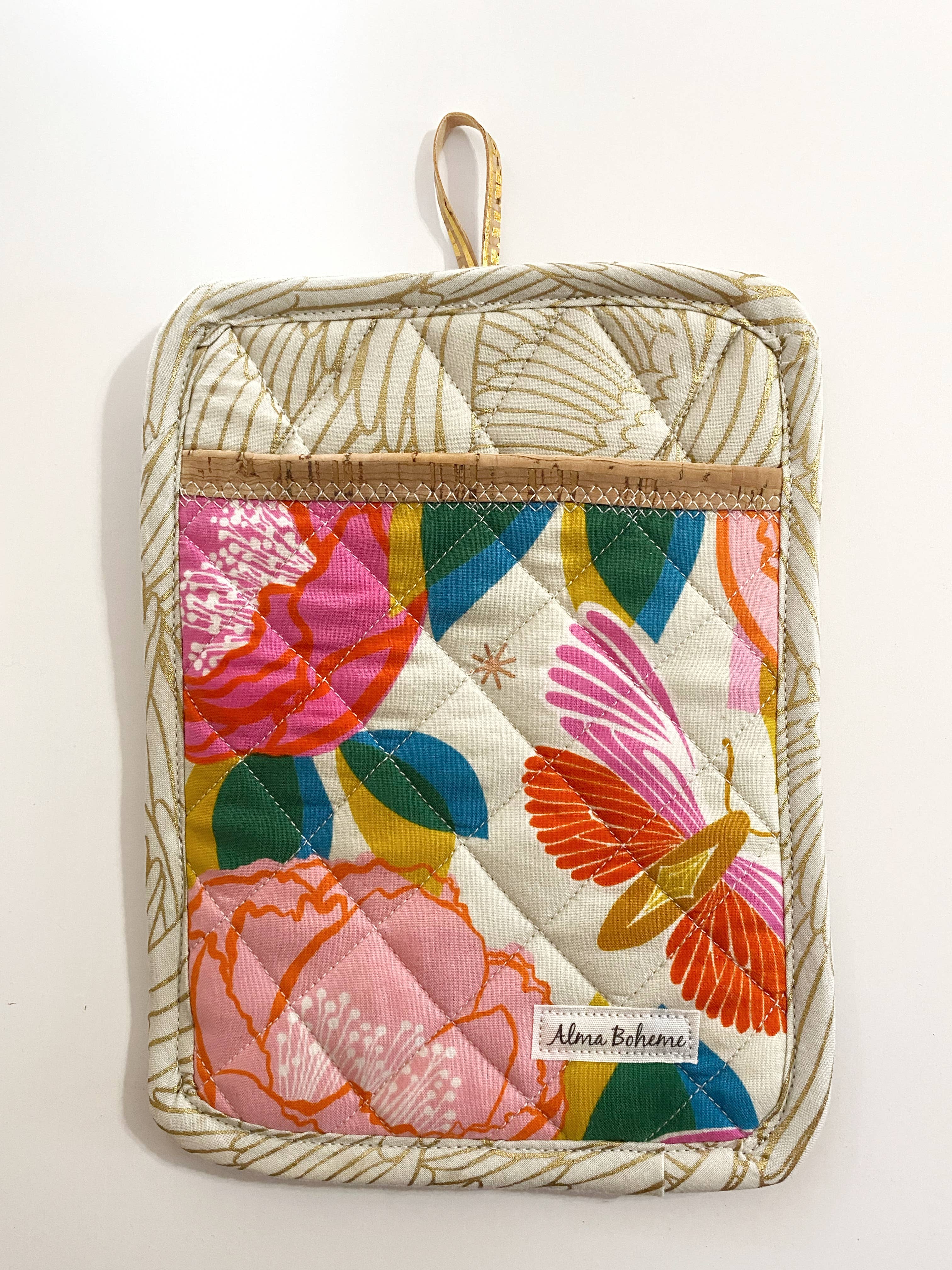 Alma Boheme Handmade - Wholesale Ovenwant/pothouder - Duurzame pannenlap van kurk en katoen met zakje24