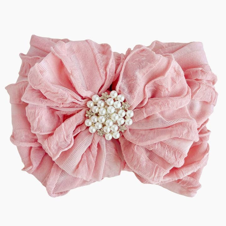 Rockin Royalty - Wholesale Fashion Headband - Baby - Pearl Ruffled Headband1