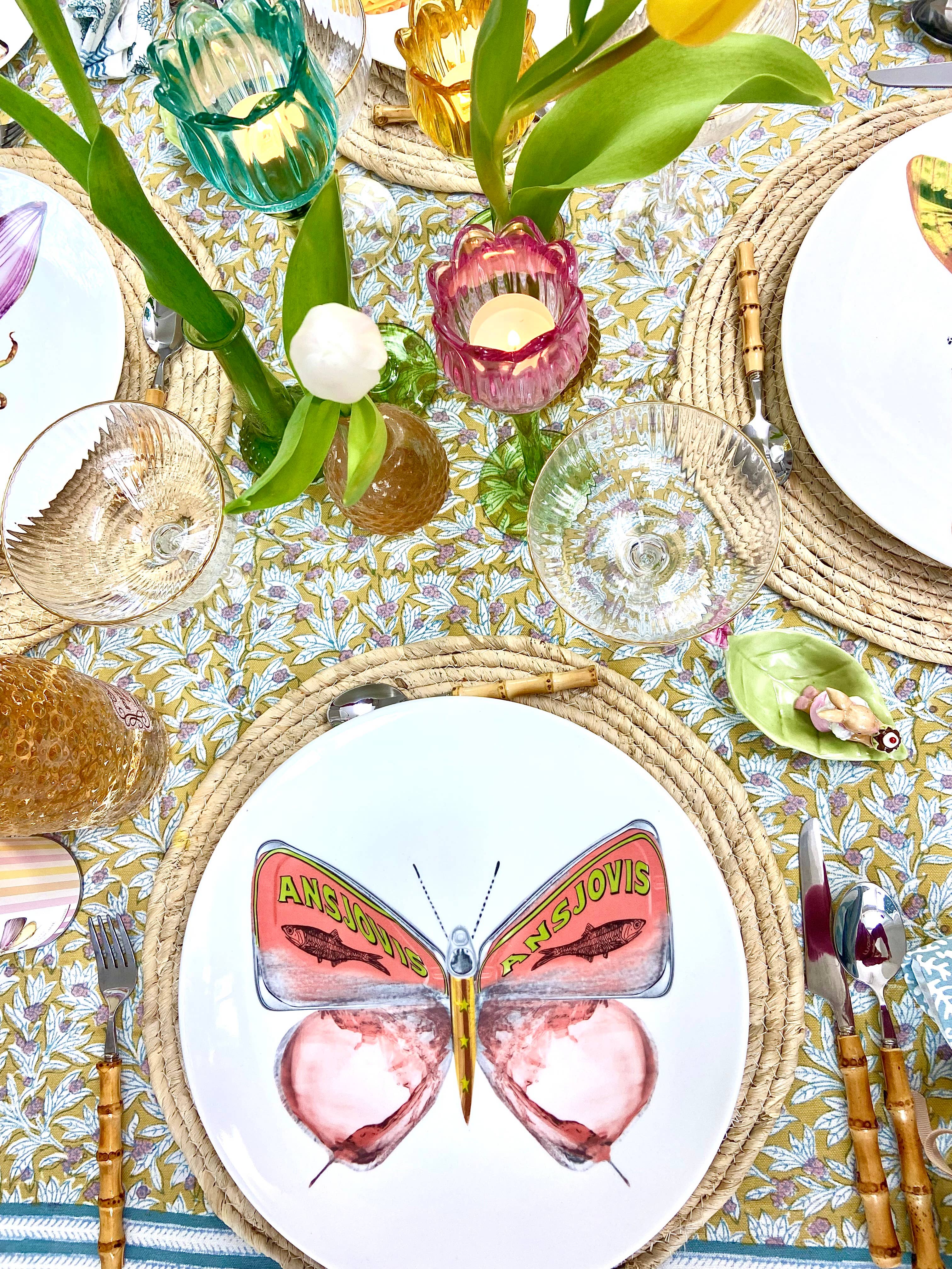 Bordy's - Vendita all'ingrosso Piatto - Set di 4 piatti maxi « La dolce vita di una farfalla »10