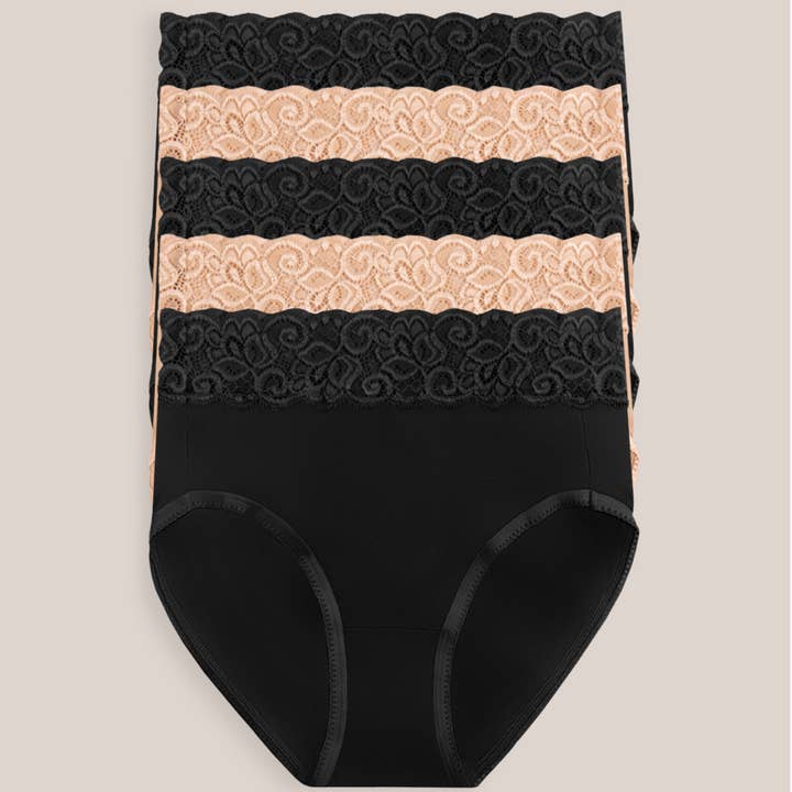Kindred Bravely - Wholesale Underwear - Maternity - High-Waisted Postpartum Recovery Panties (5 Pack)