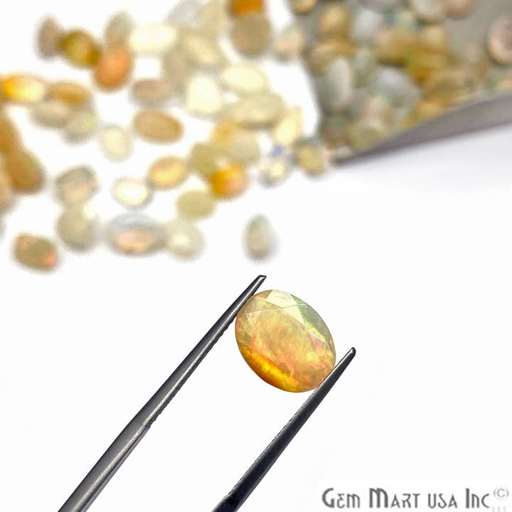 GemMartUSA - Wholesale Spiritual Stone/Crystal - Ethiopian Opal Faceted Loose Gemstone, 6-12mm, 10 Carats3