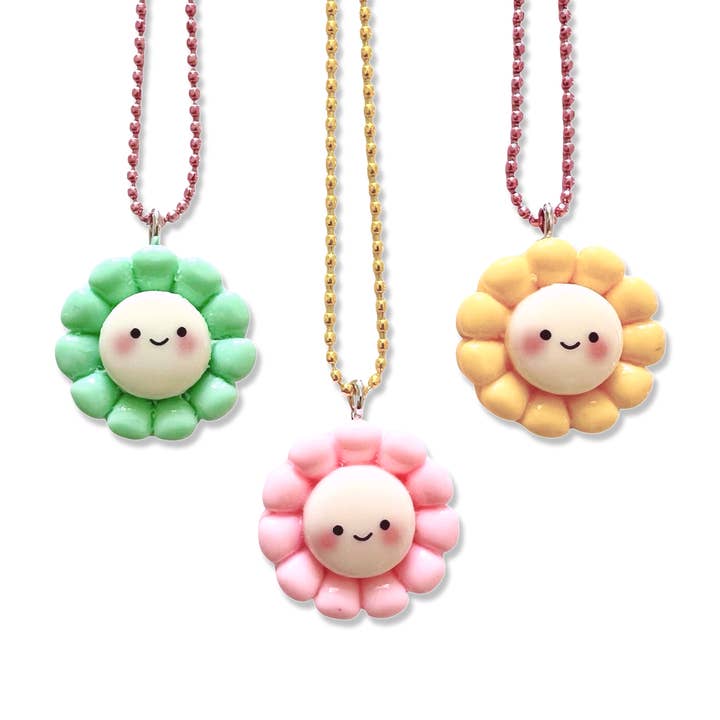 Pop Cutie Pastel Flower Necklace - Handmade Jewelry Kids Gift for wholesale by Pop Cutie Accessories & Gifts