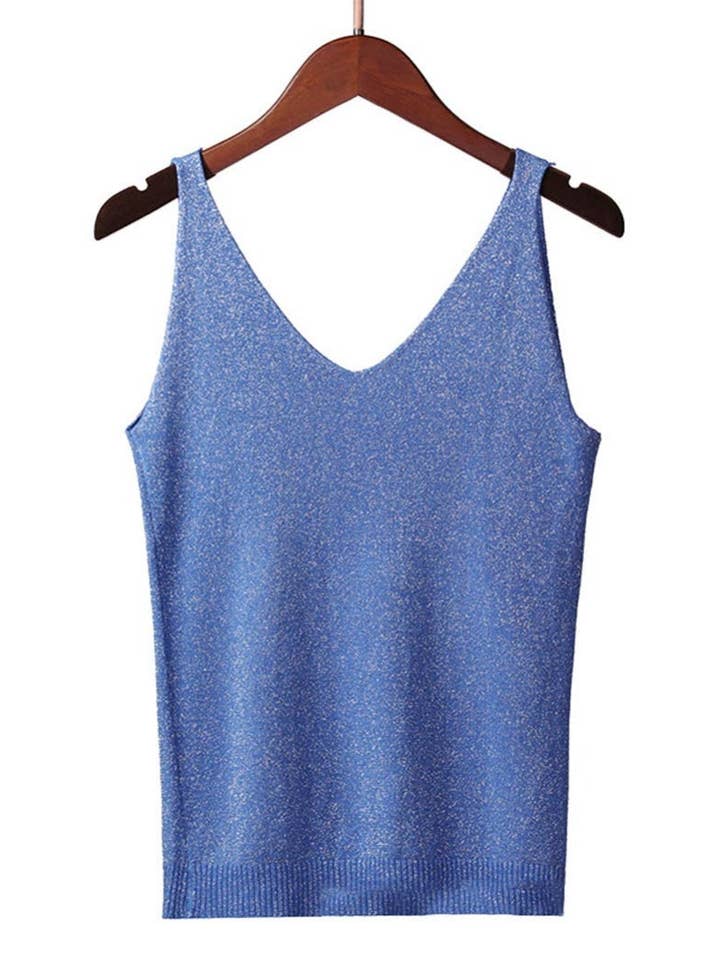 safistyle - Wholesale Camisole - Women's - Glitter V-Neck Cami Top14