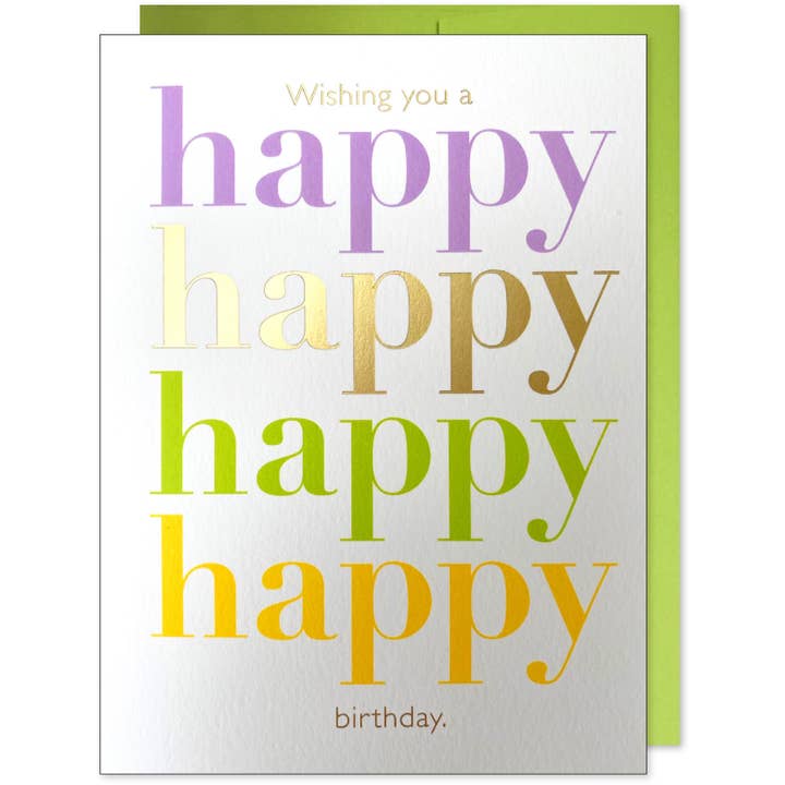 Happy Happy Colorful Birthday for wholesale by J.Falkner Cards