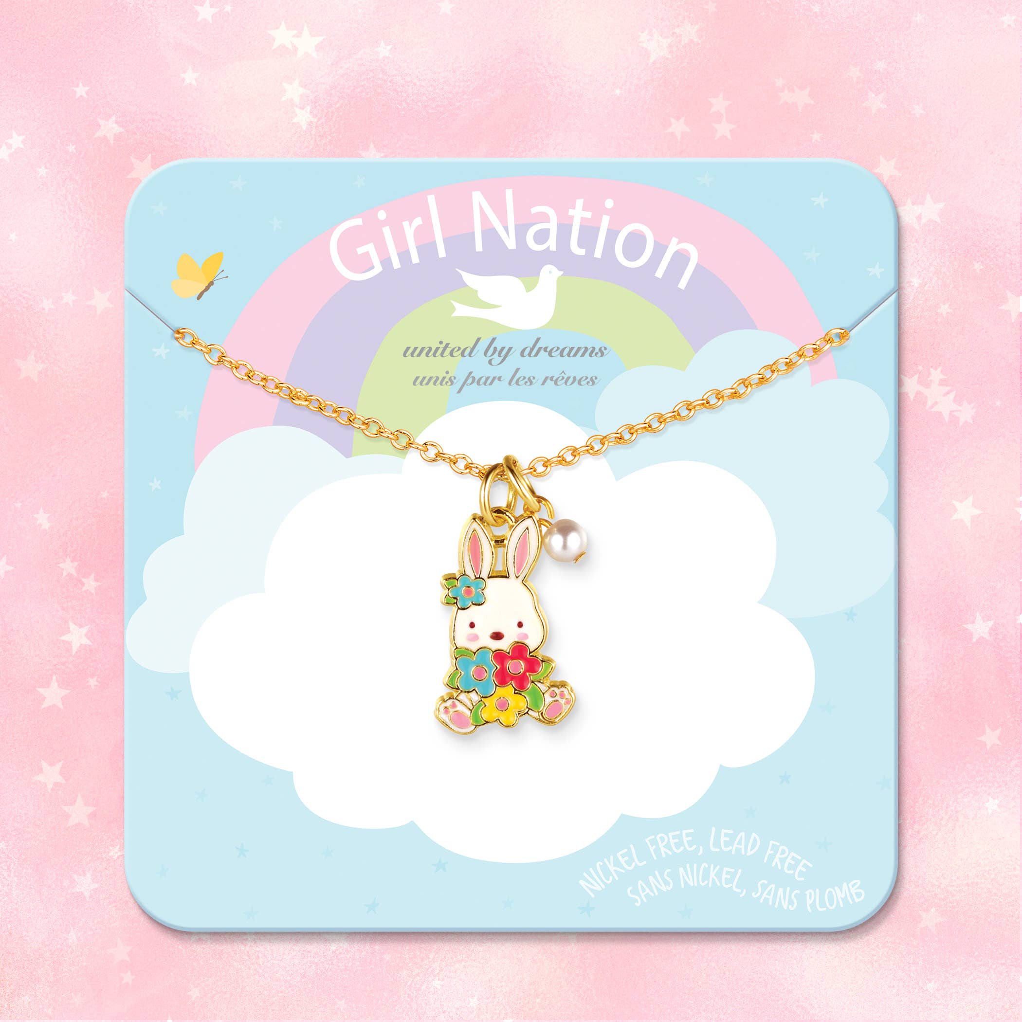Girl Nation - Wholesale Kids Necklace - Kids - Sweet Petite Necklace | Easter Bunny and Blooms
3