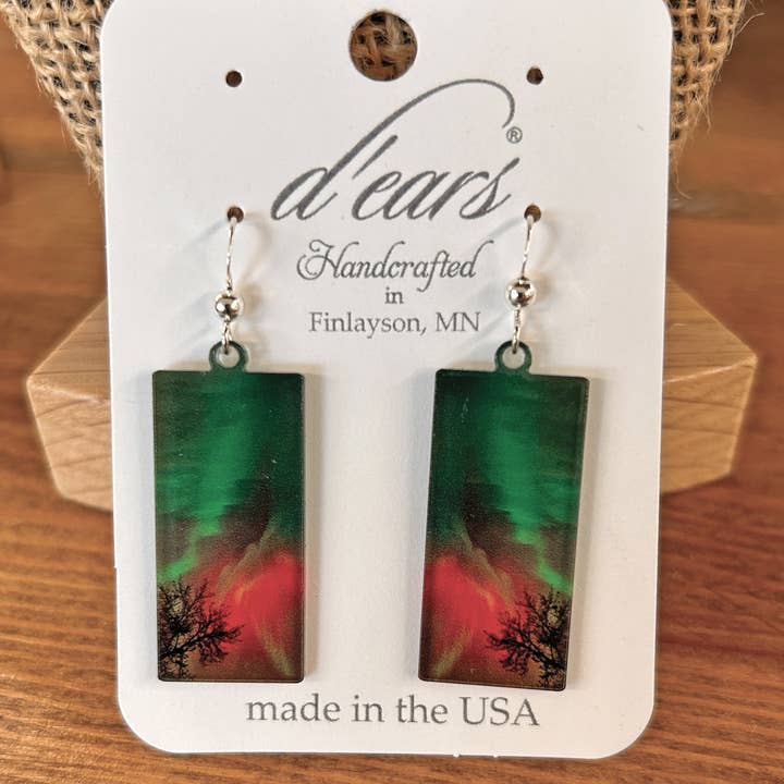 d'ears inc. - Wholesale Hangende/ronde oorbellen - Groene Bliksem Aurora oorbellen, sterling zilveren oorhaken2