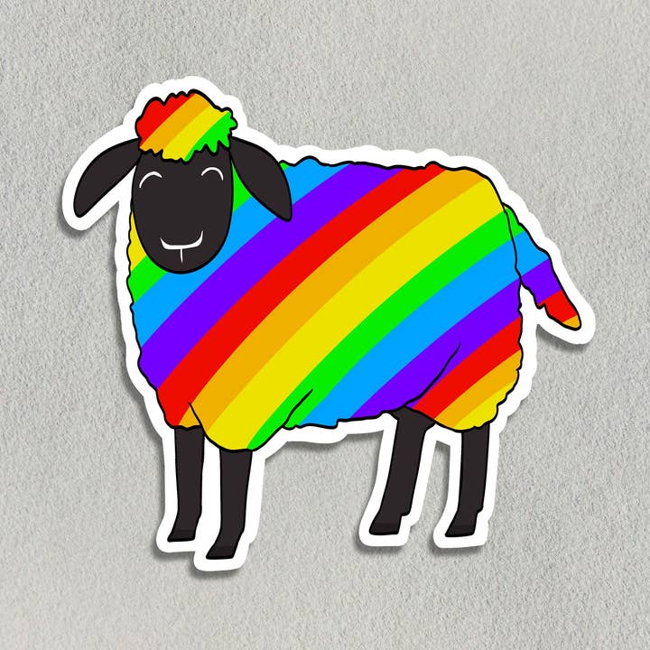 Regenbogenschaf-Aufkleber für den Großhandel von Salt Birch
