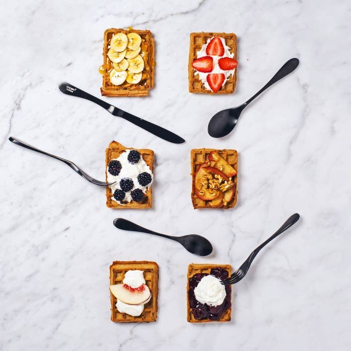 Knork Flatware – Conjunto de talheres por atacado – Talheres de titânio preto fosco - conjunto de 20 peças2