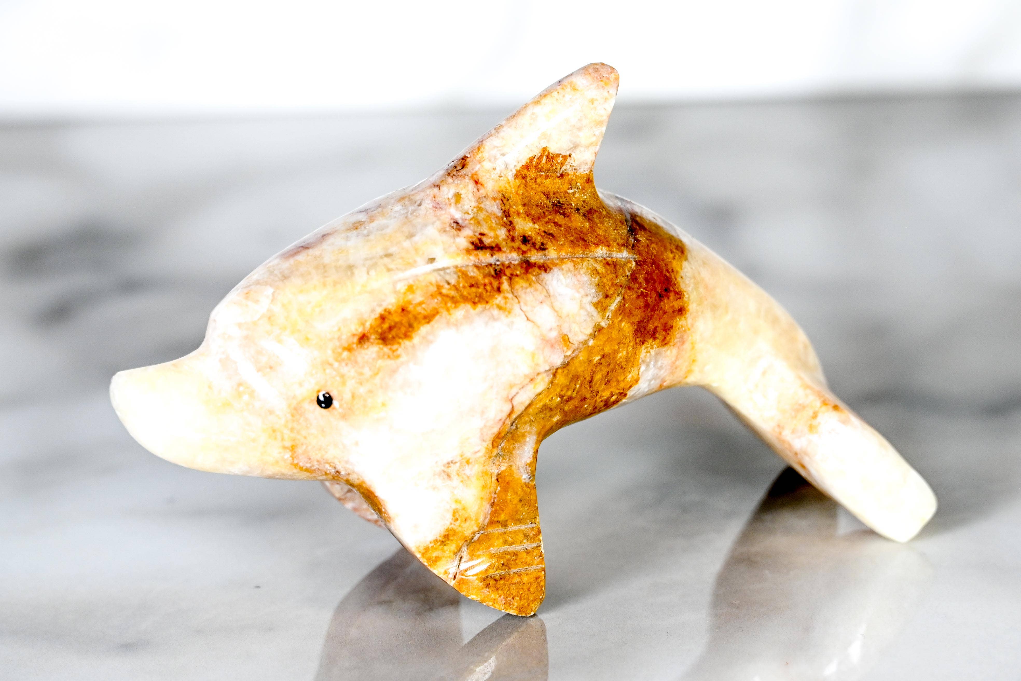 SS handcrafted Art - Wholesale Decorative Figurine - Marble Dolphin 3''0