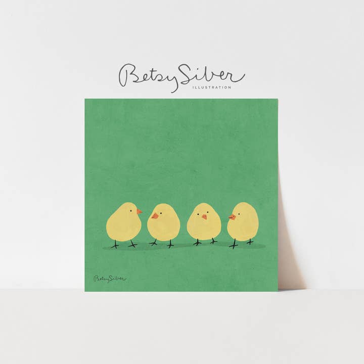 Impressão artística de pintinhos por atacado de Betsy Siber, Illustration