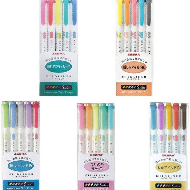 LULUFUNSTUDIO - Vendita all'ingrosso Evidenziatori - Zebra | Evidenziatore a doppia punta Pen Mildliner5