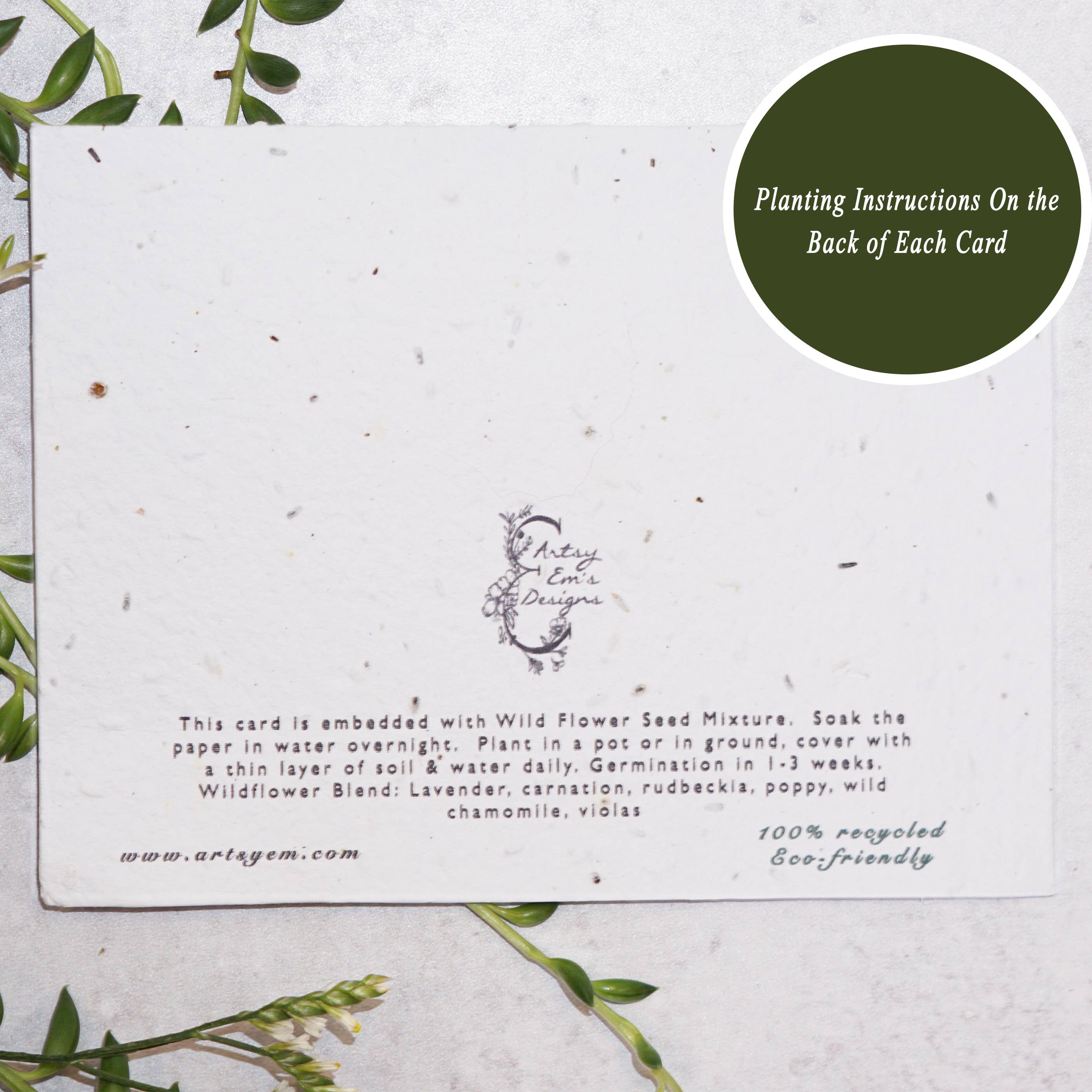 Artsy Em - Wholesale Father's Day Card - Happy Father's Day To A Fly Guy Wildflower Seed Paper Card2