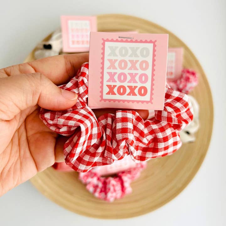 Tiny Gift Society - Wholesale Scrunchie - Women's - Valentines Scrunchies | Heart Thank You | Valentine Gifts XO