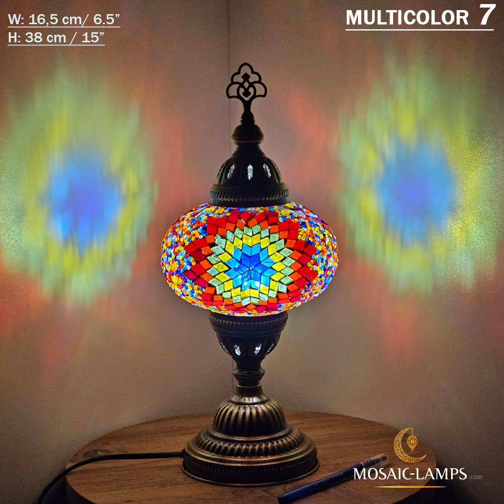 Mosaic Lamps - Vendita all'ingrosso Lampada da scrivania/d'accento - Lampada da tavolo grande a globo con mosaico turco, Marrakec, oltre 10 colori45